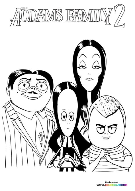 ausmalbilder addams family|Addams Family Coloring Pages